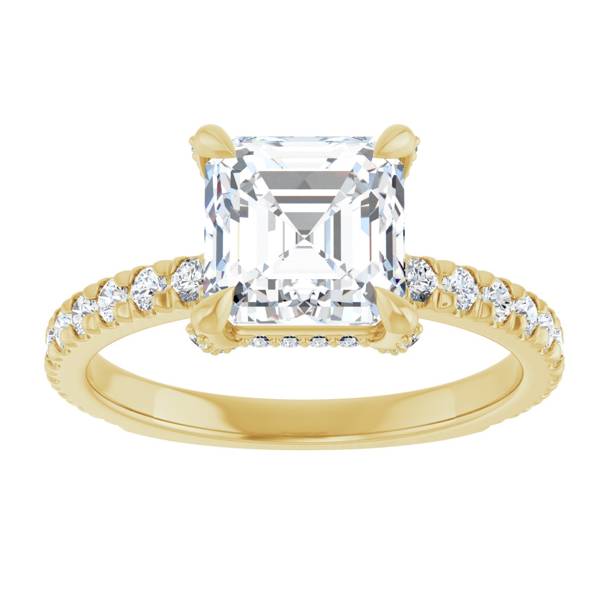 Hidden Halo-Style Engagement Ring