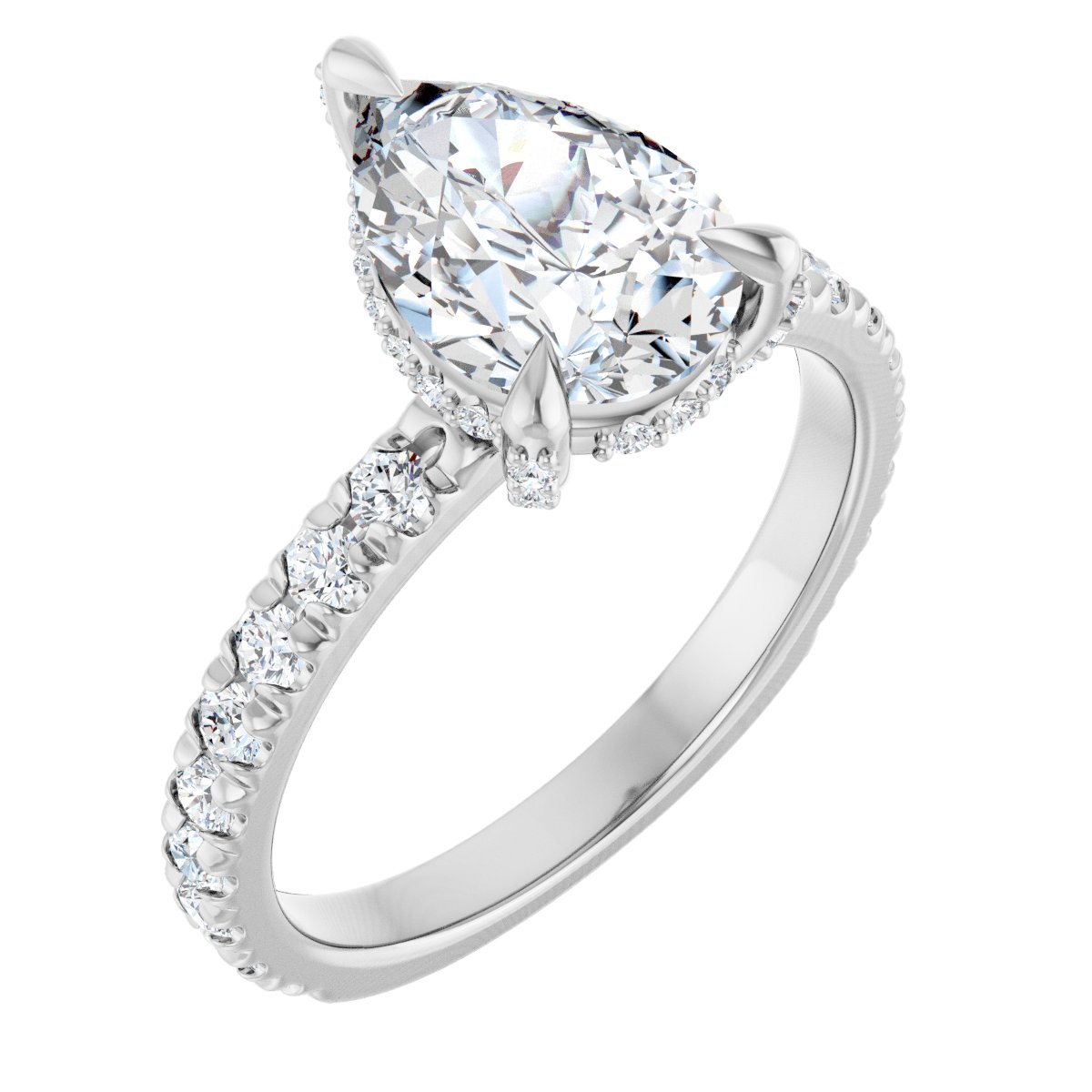 Hidden Halo-Style Engagement Ring