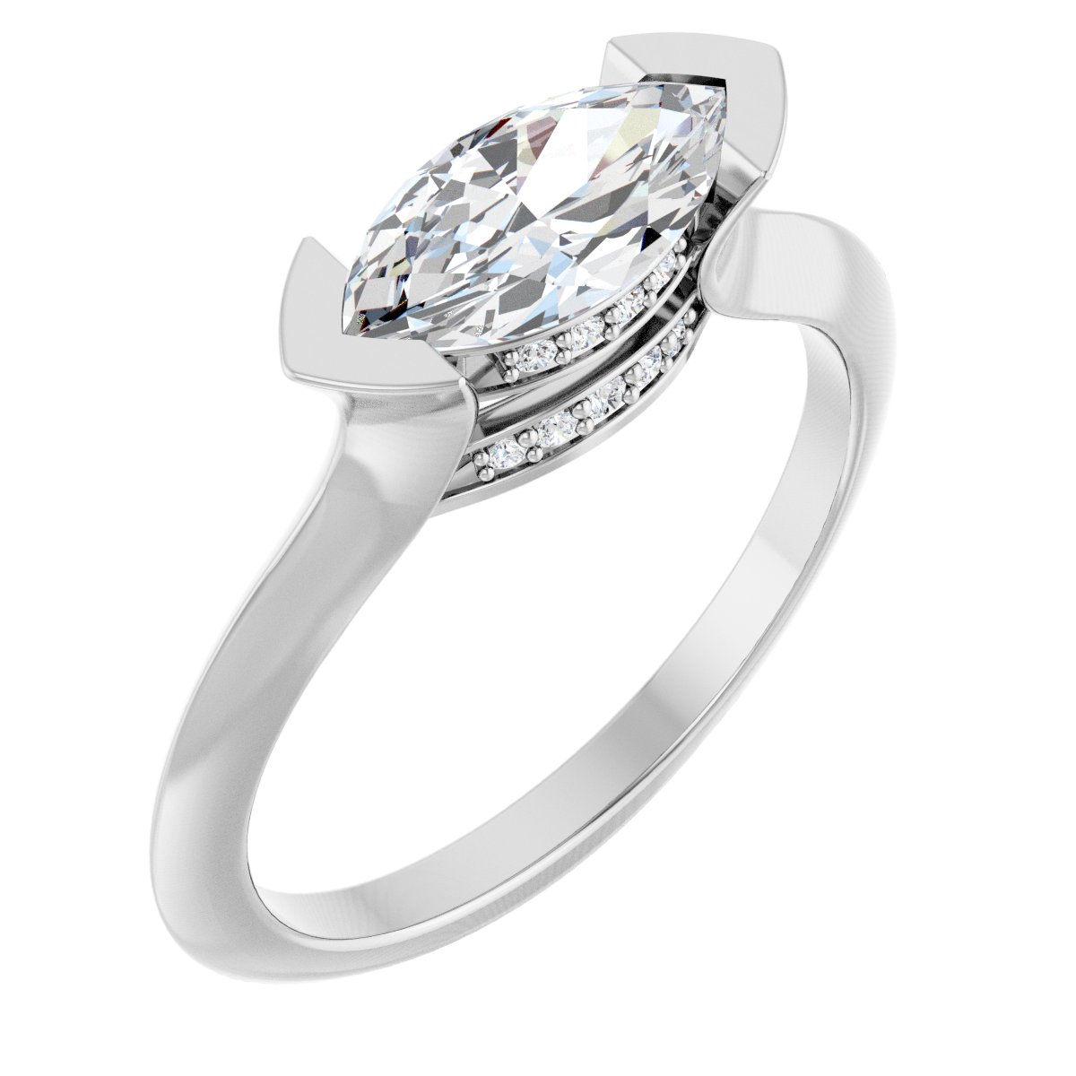 Accented Engagement Ring