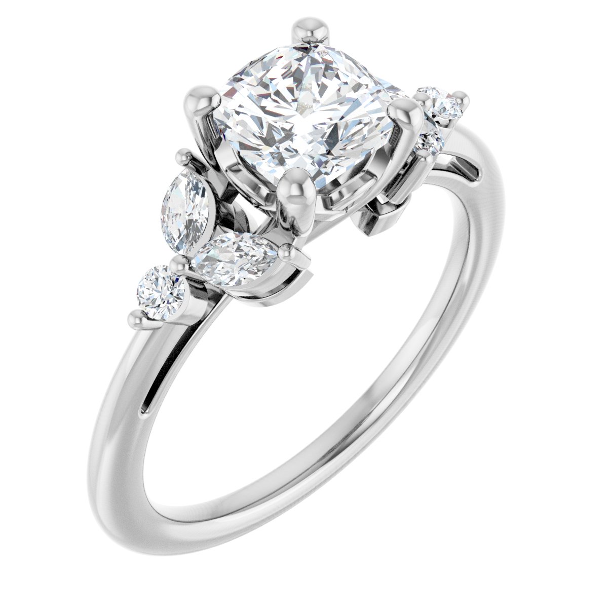 Accented Engagement Ring