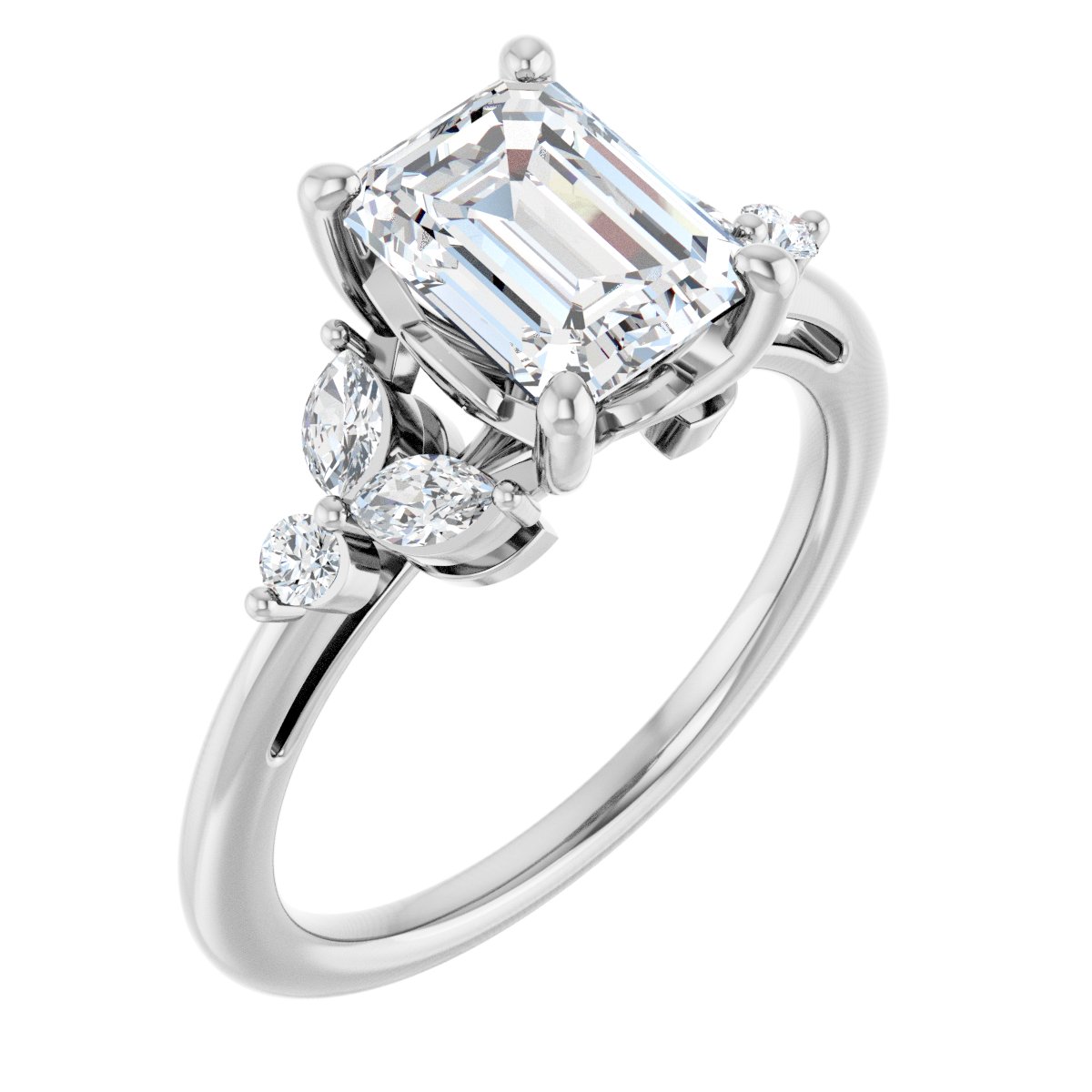 Accented Engagement Ring