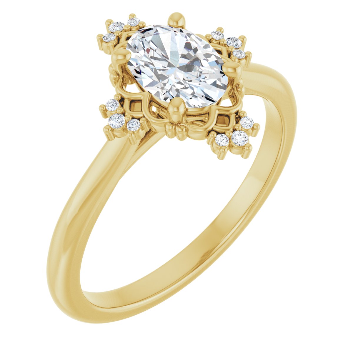 Accented Engagement Ring