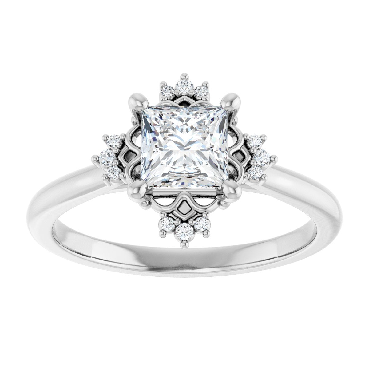 Accented Engagement Ring