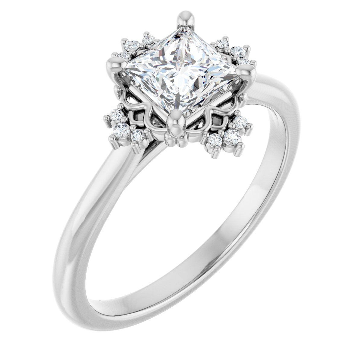 Accented Engagement Ring