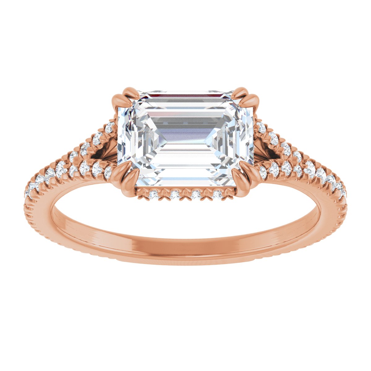 French-Set Accented Engagement Ring or Band