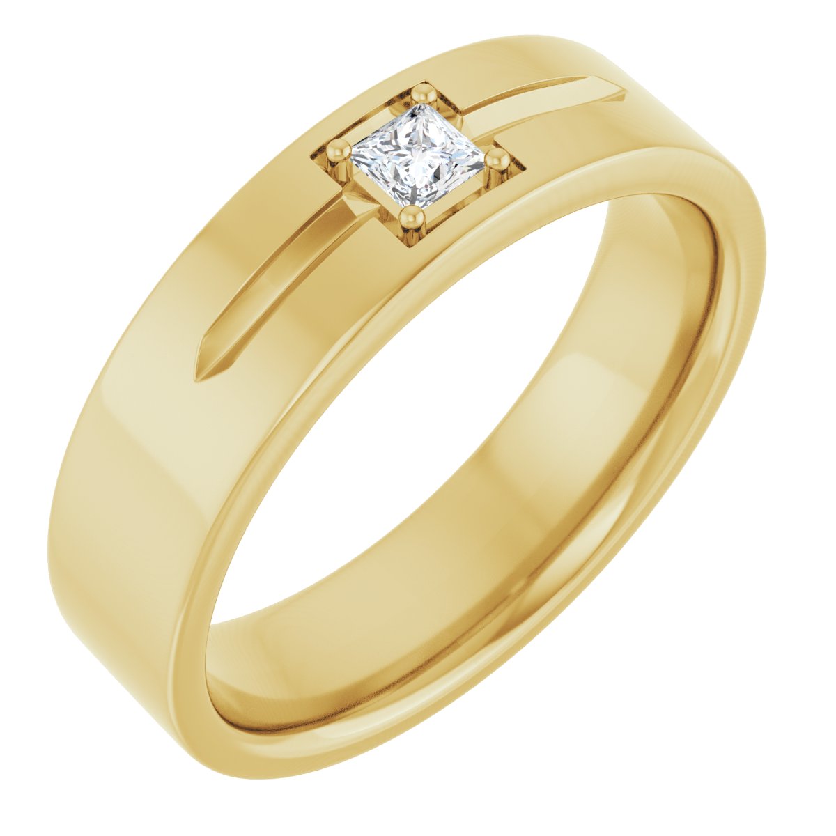 Men's Princess Cut Diamond Band