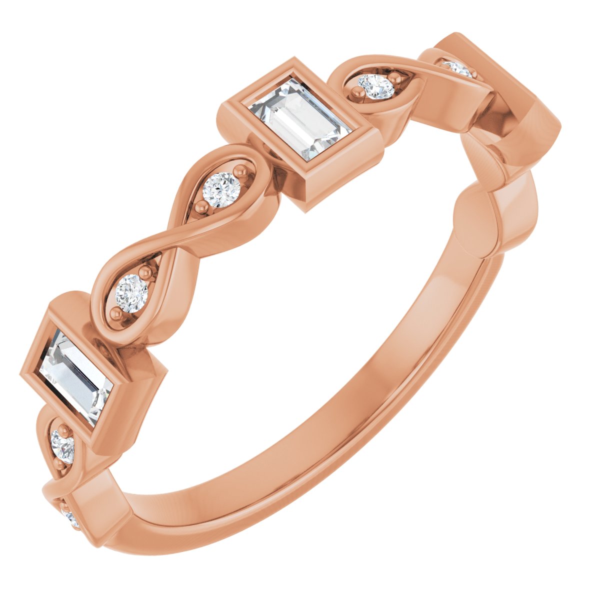 Anniversary Band  - Straight Baguette