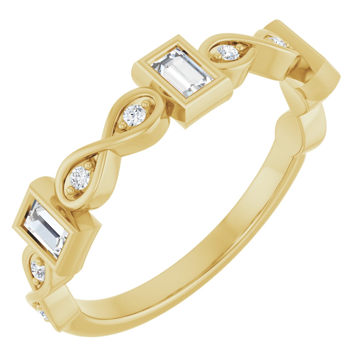 Anniversary Band  - Straight Baguette