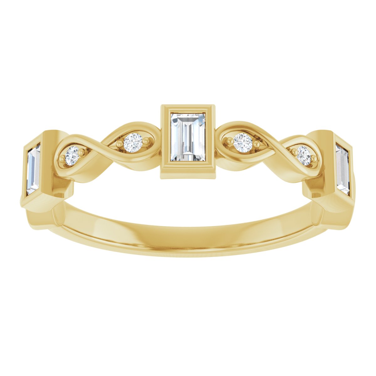 Anniversary Band  - Straight Baguette