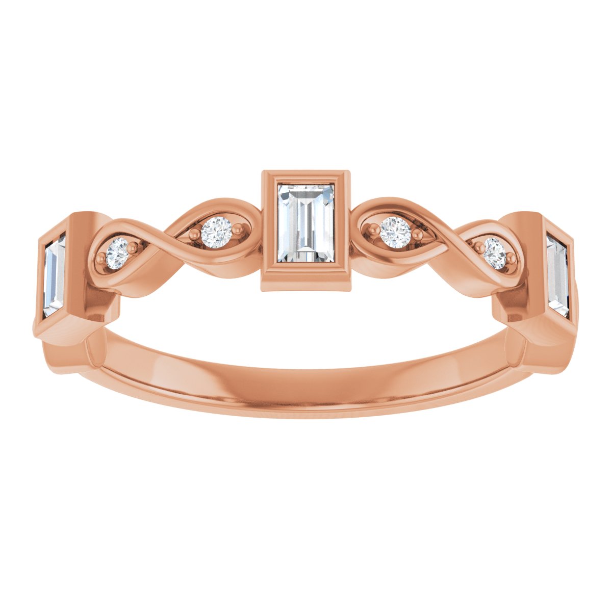 Anniversary Band  - Straight Baguette