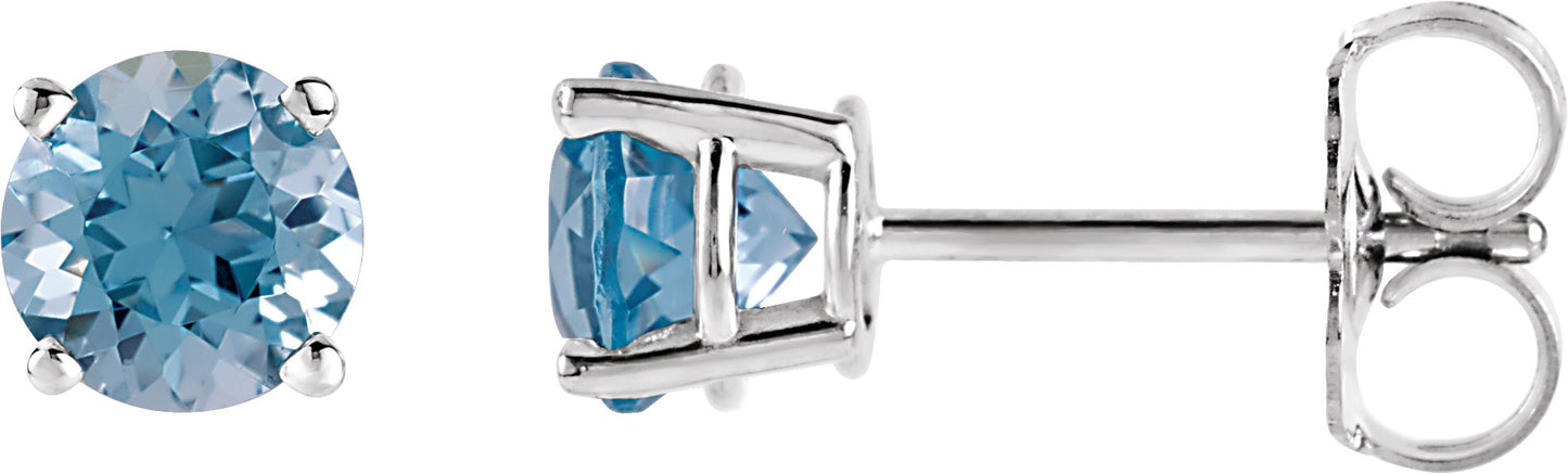 Aquamarine Stud Earrings