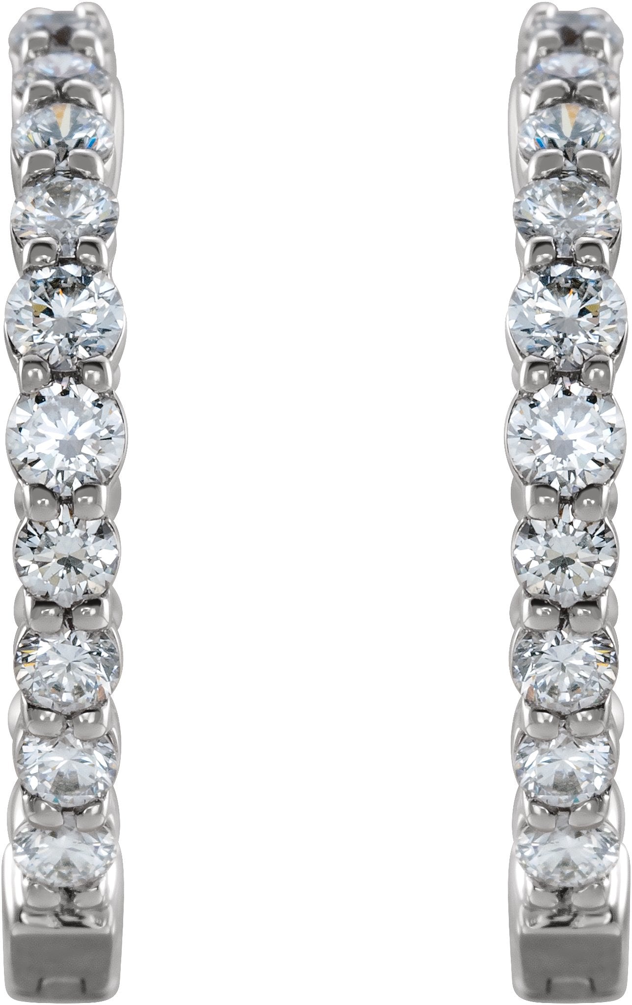 Inside-Outside Hoop Earrings - Natural Diamond