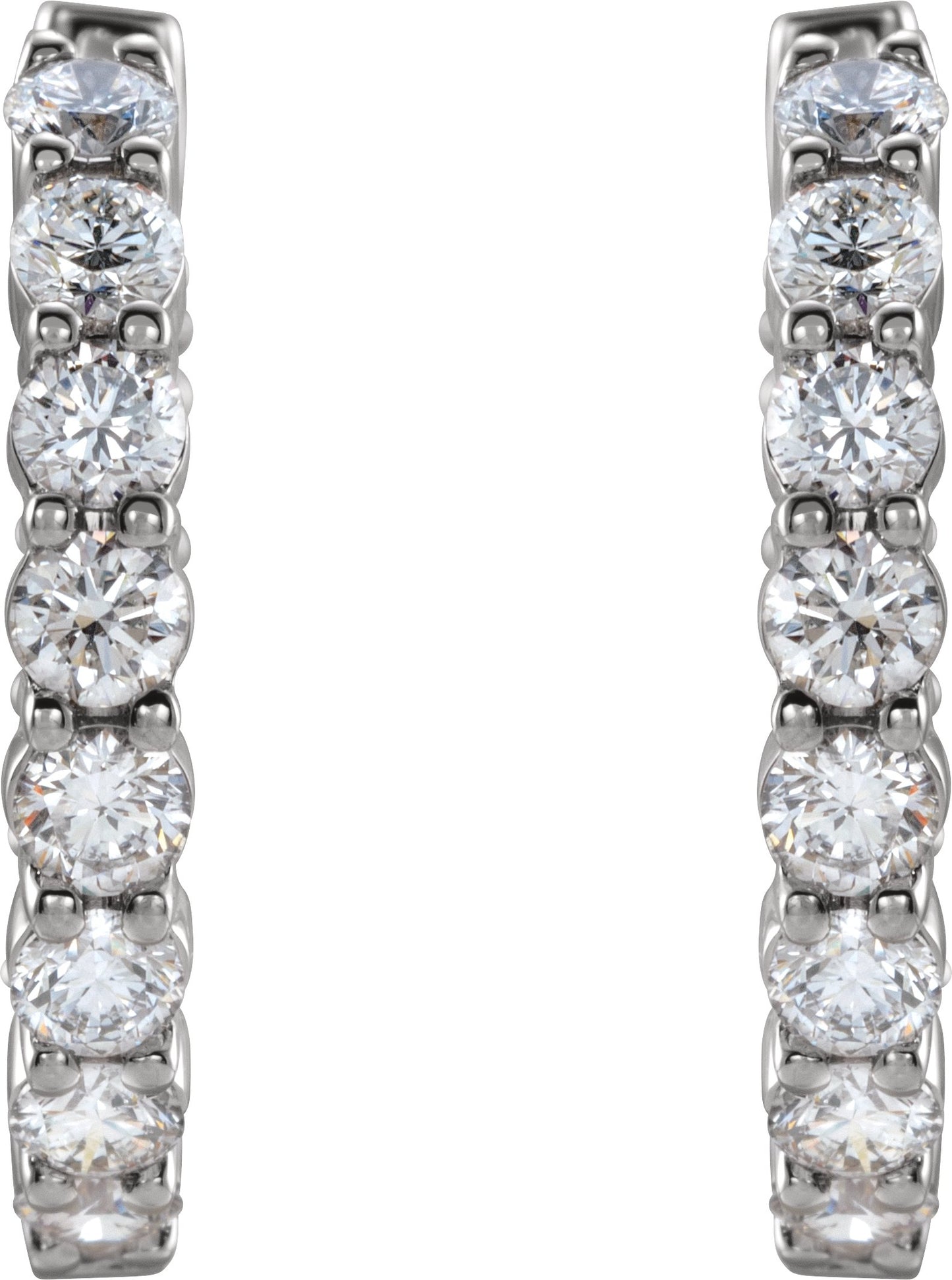 Inside-Outside Hoop Earrings - Natural Diamond