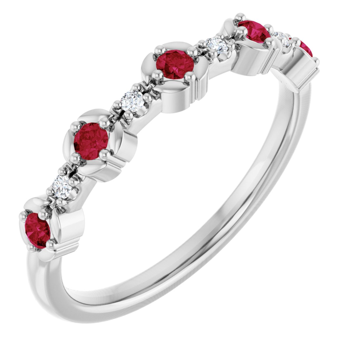 Stackable Ring -  Natural Ruby