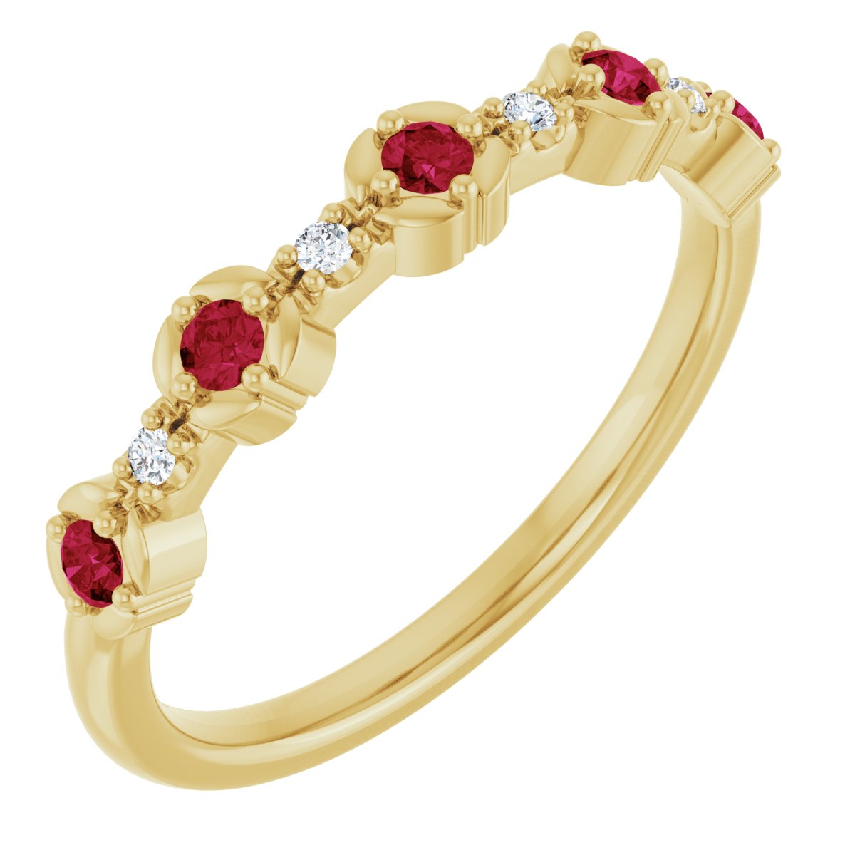 Stackable Ring -  Natural Ruby