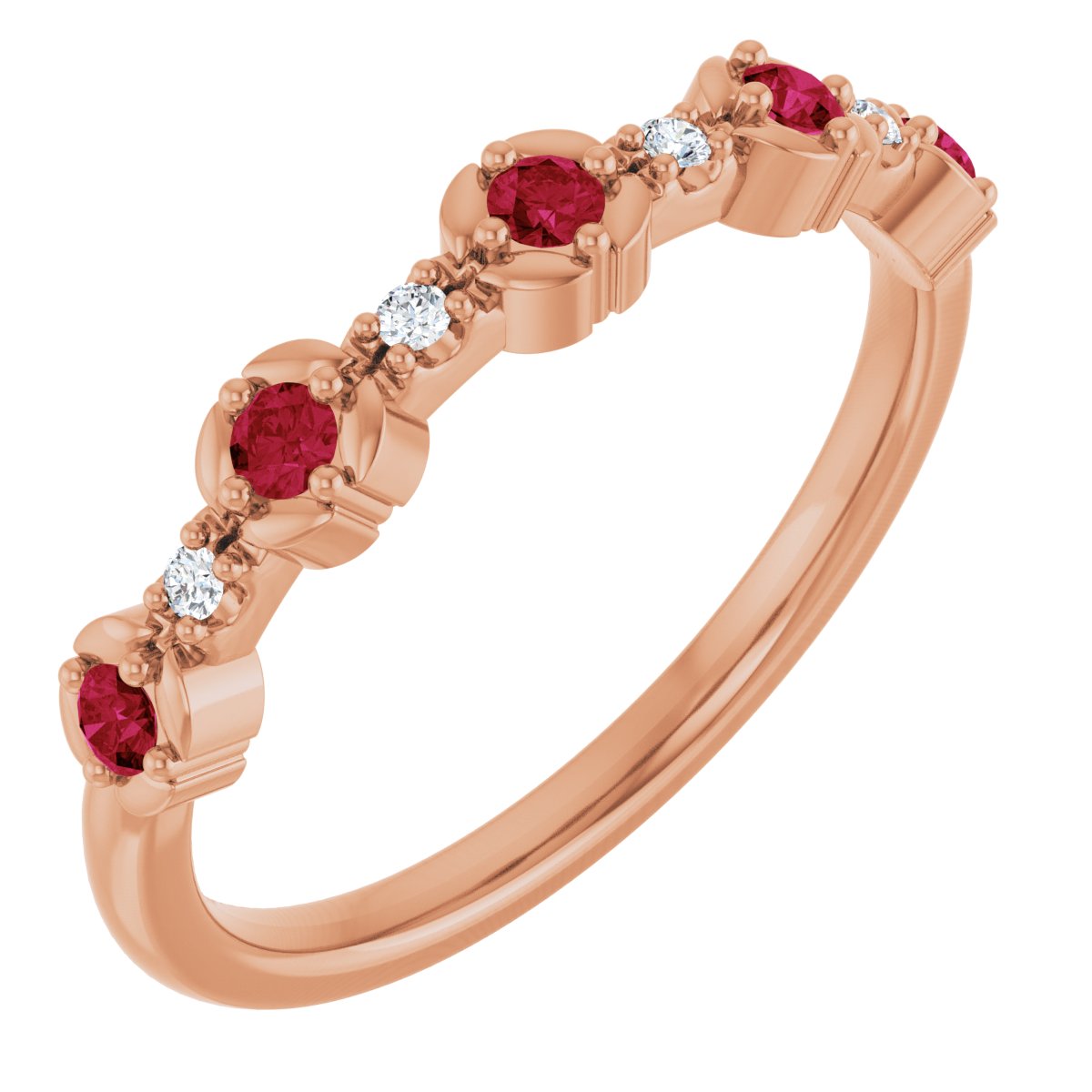 Stackable Ring -  Natural Ruby
