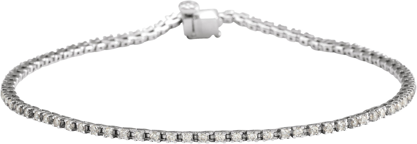 Solid Lab Diamond Tennis Bracelet