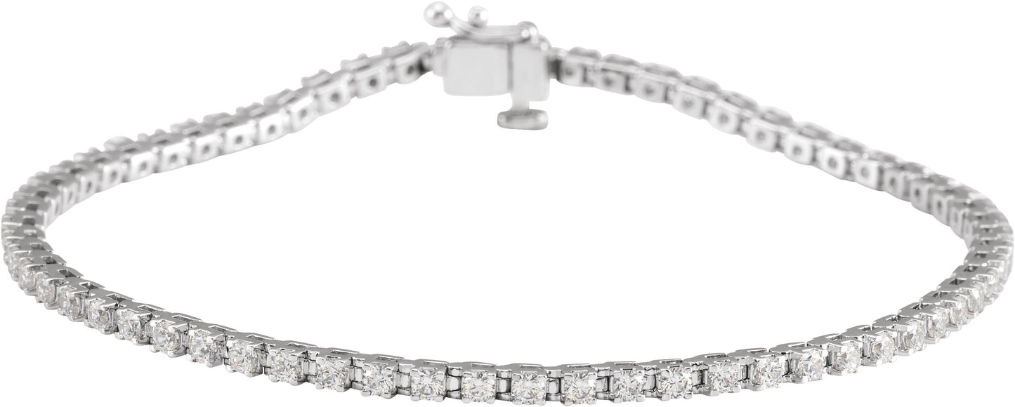 Solid Lab Diamond Tennis Bracelet