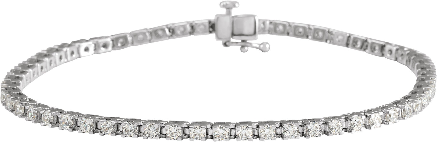 Solid Lab Diamond Tennis Bracelet