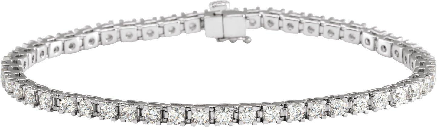 Solid Lab Diamond Tennis Bracelet