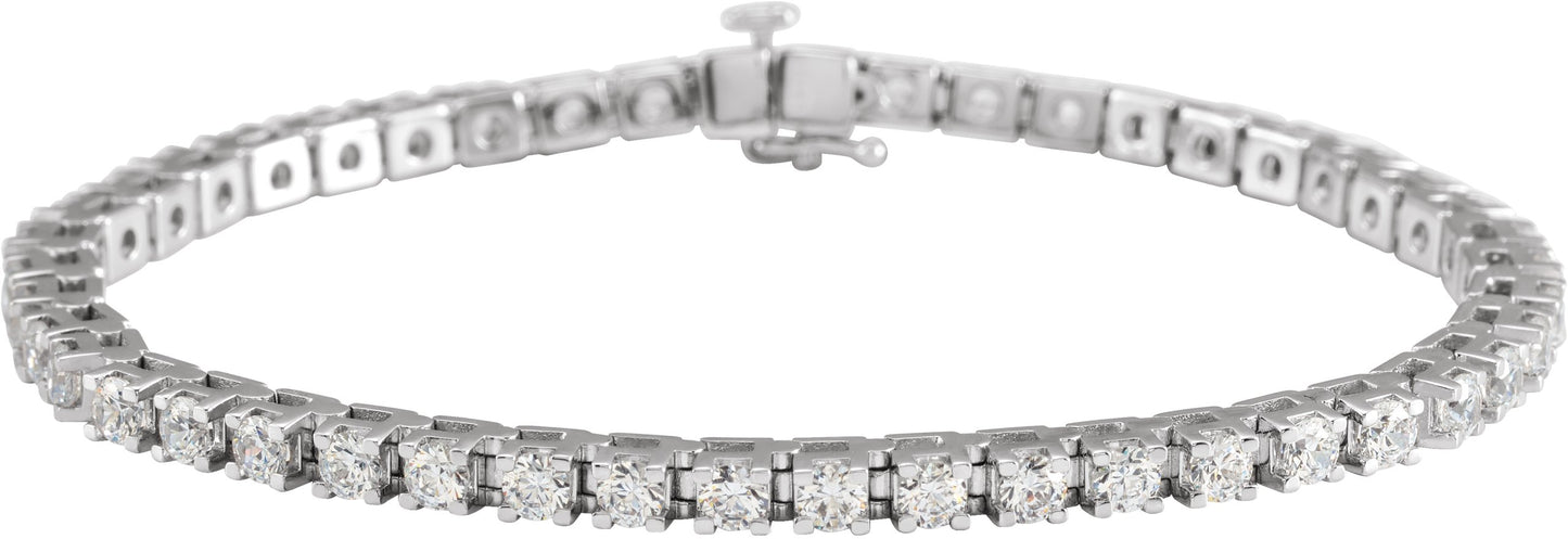 Solid Lab Diamond Tennis Bracelet