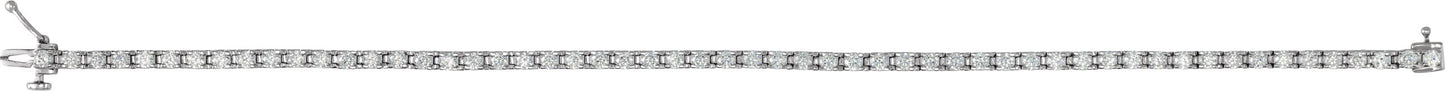 Solid Lab Diamond Tennis Bracelet