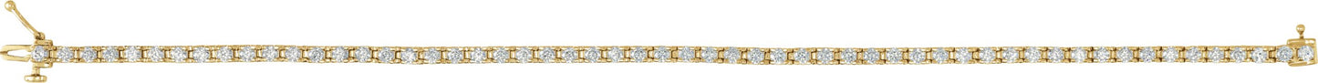 Solid Lab Diamond Tennis Bracelet