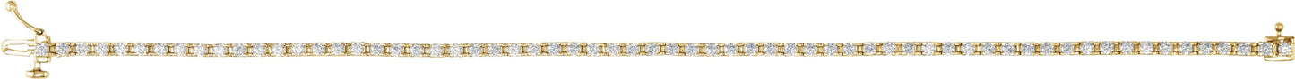 Solid Lab Diamond Tennis Bracelet