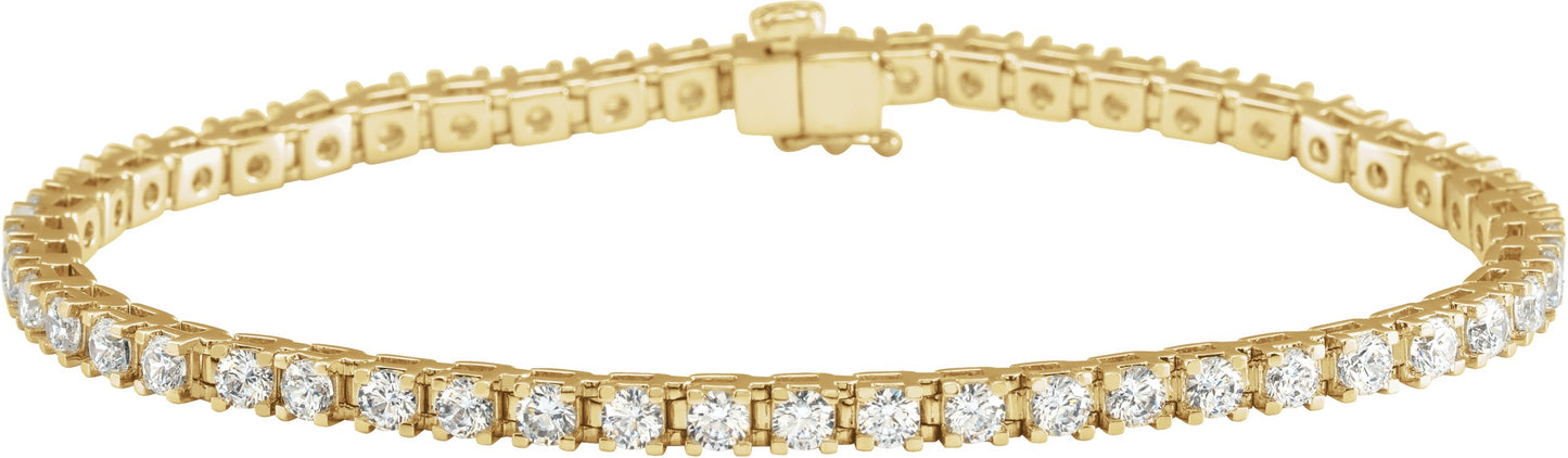 Solid Lab Diamond Tennis Bracelet