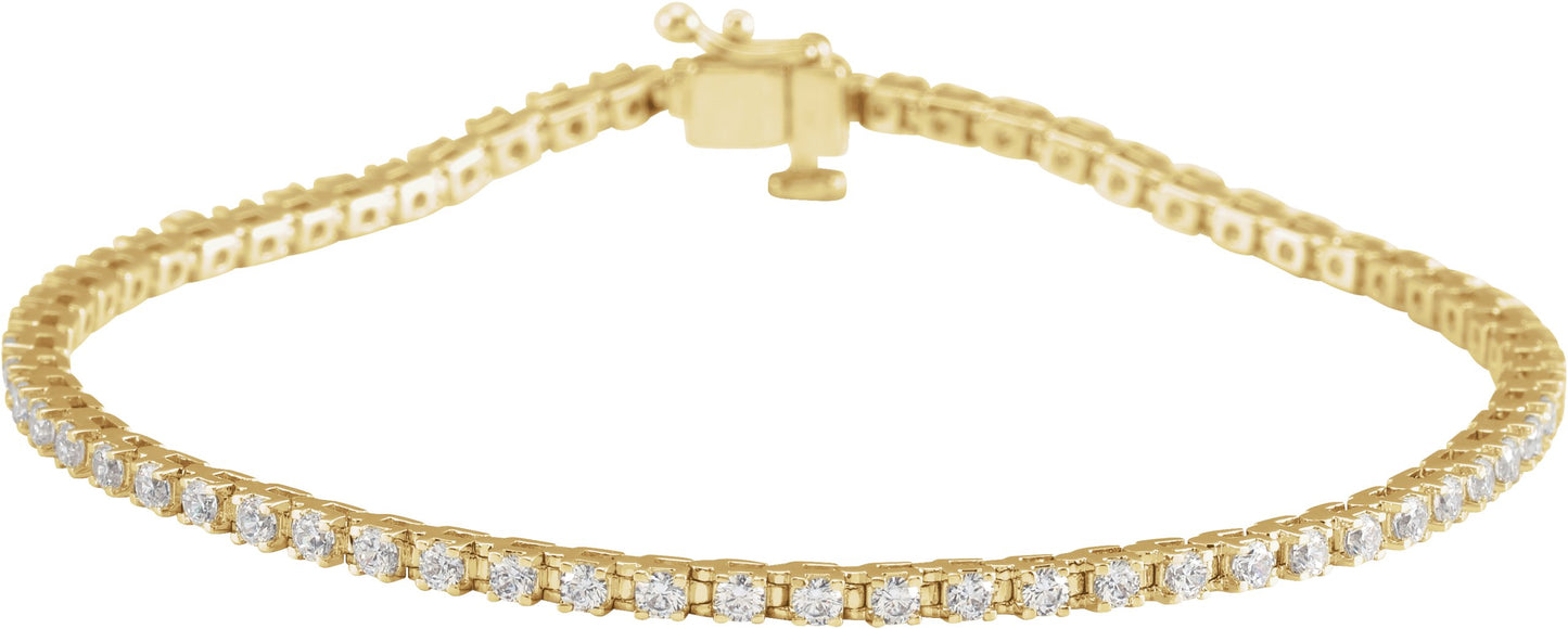 Solid Lab Diamond Tennis Bracelet