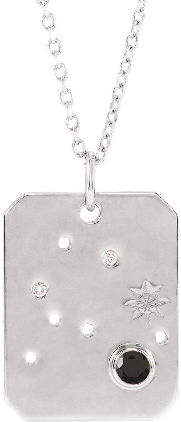 Zodiac Constellation Necklace or Pendant - Natural Black Spinel