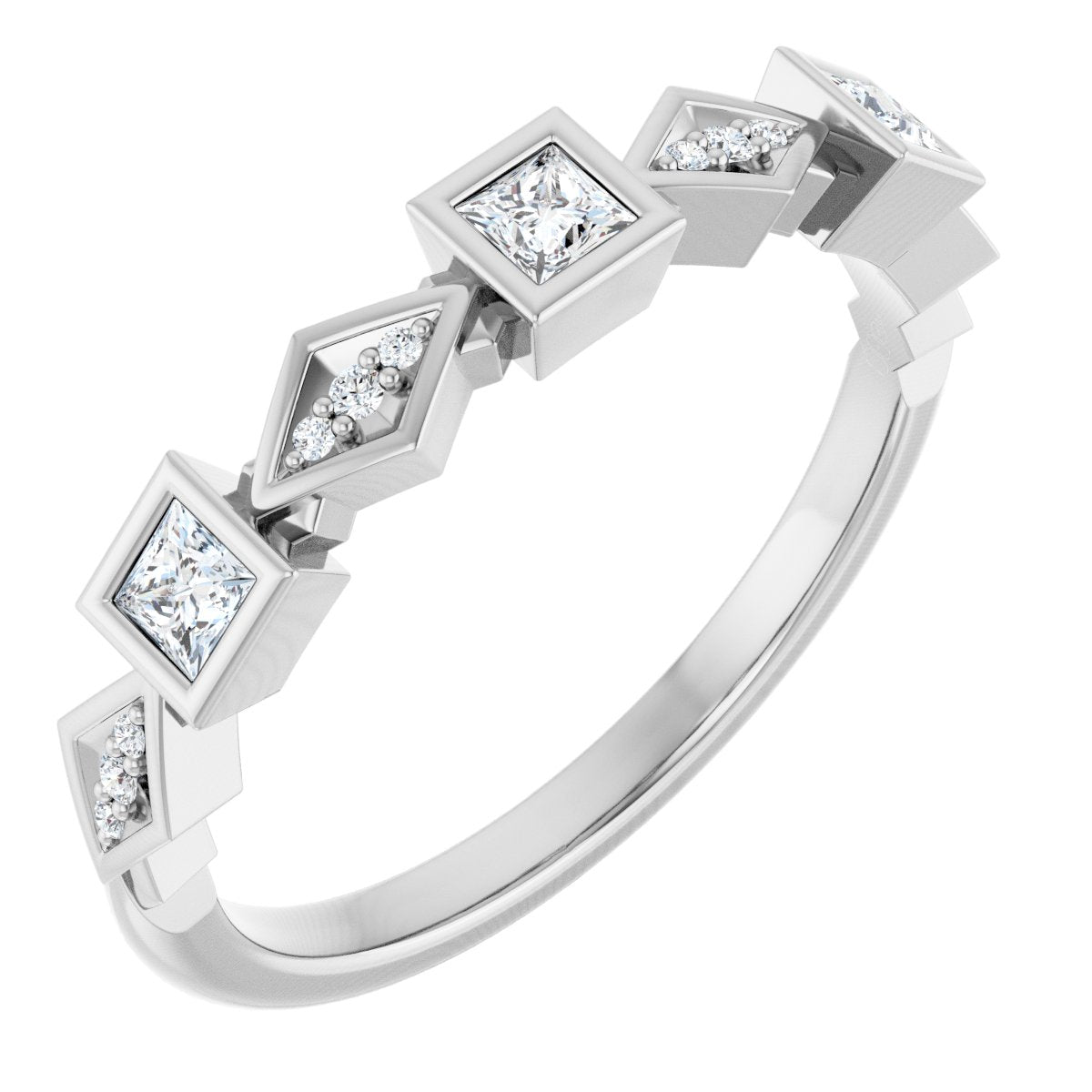 Princess Cut Anniversary Band