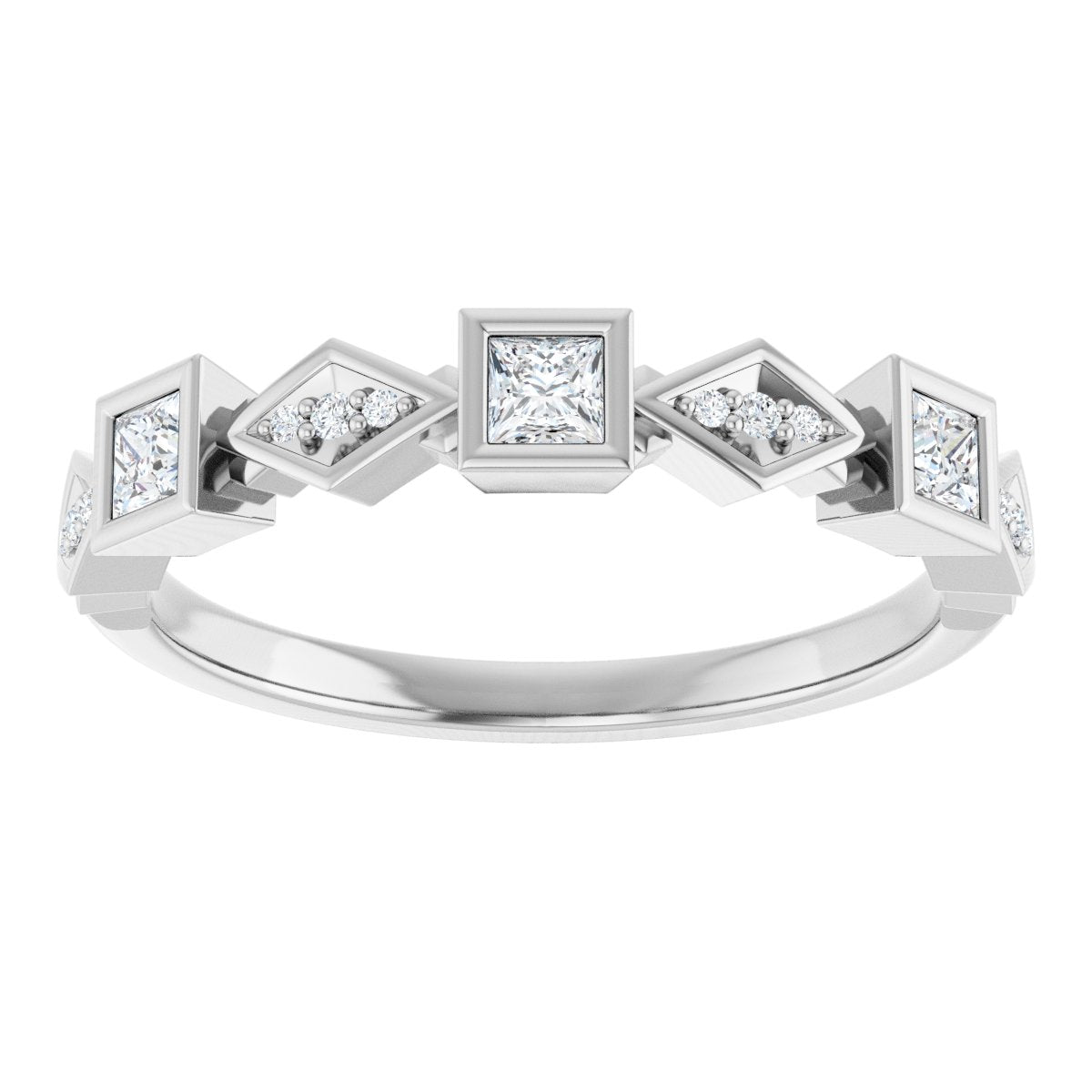 Princess Cut Anniversary Band