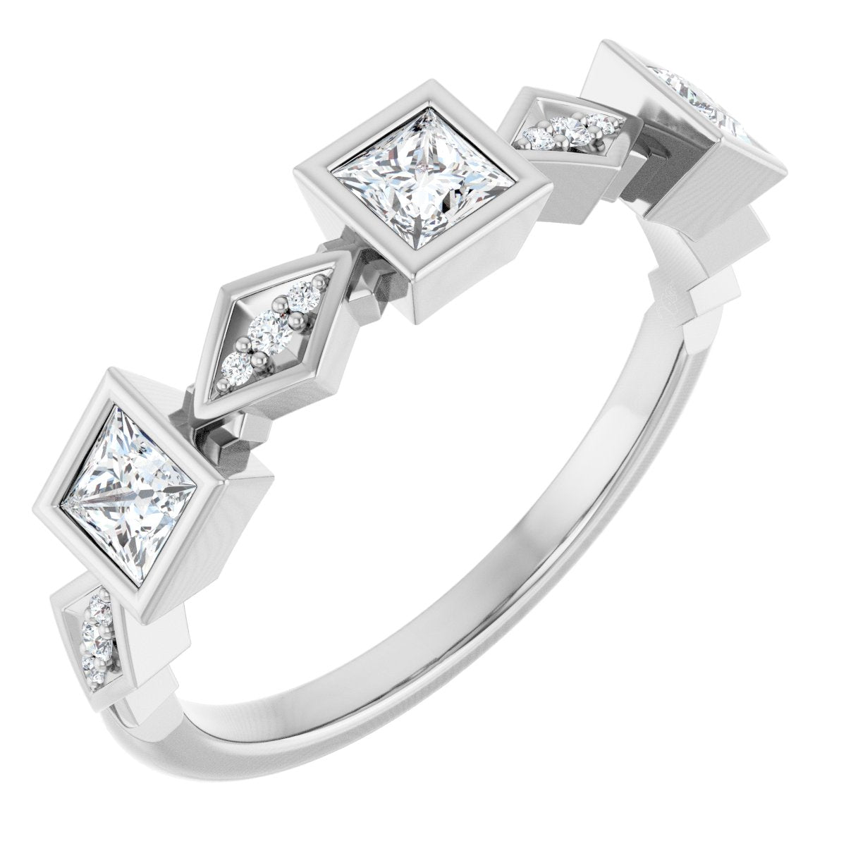 Princess Cut Anniversary Band