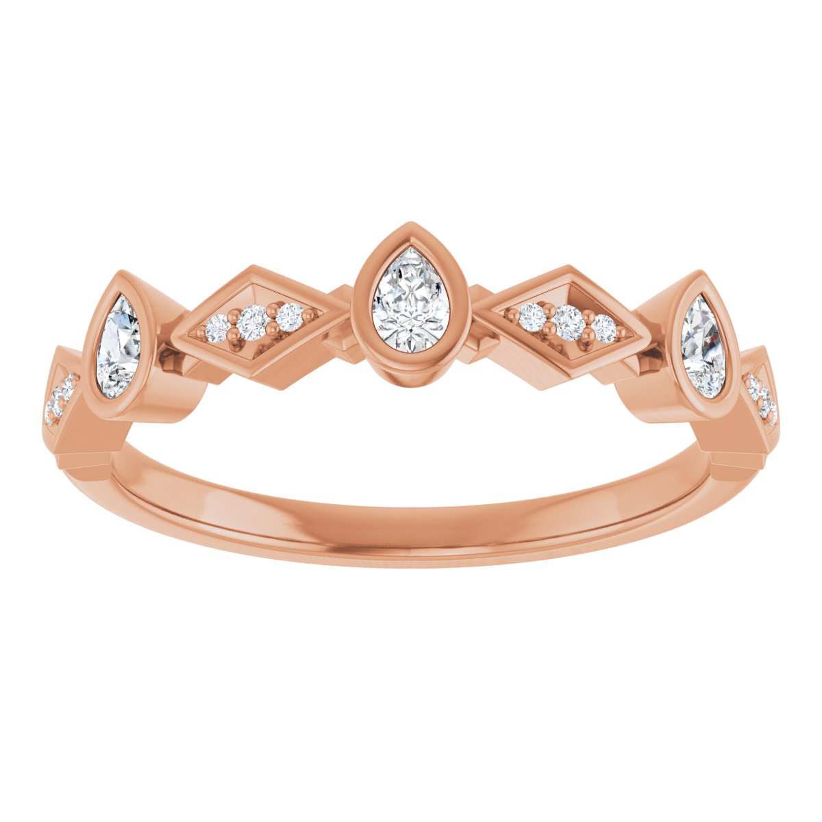 Pear Shaped Anniversary Band