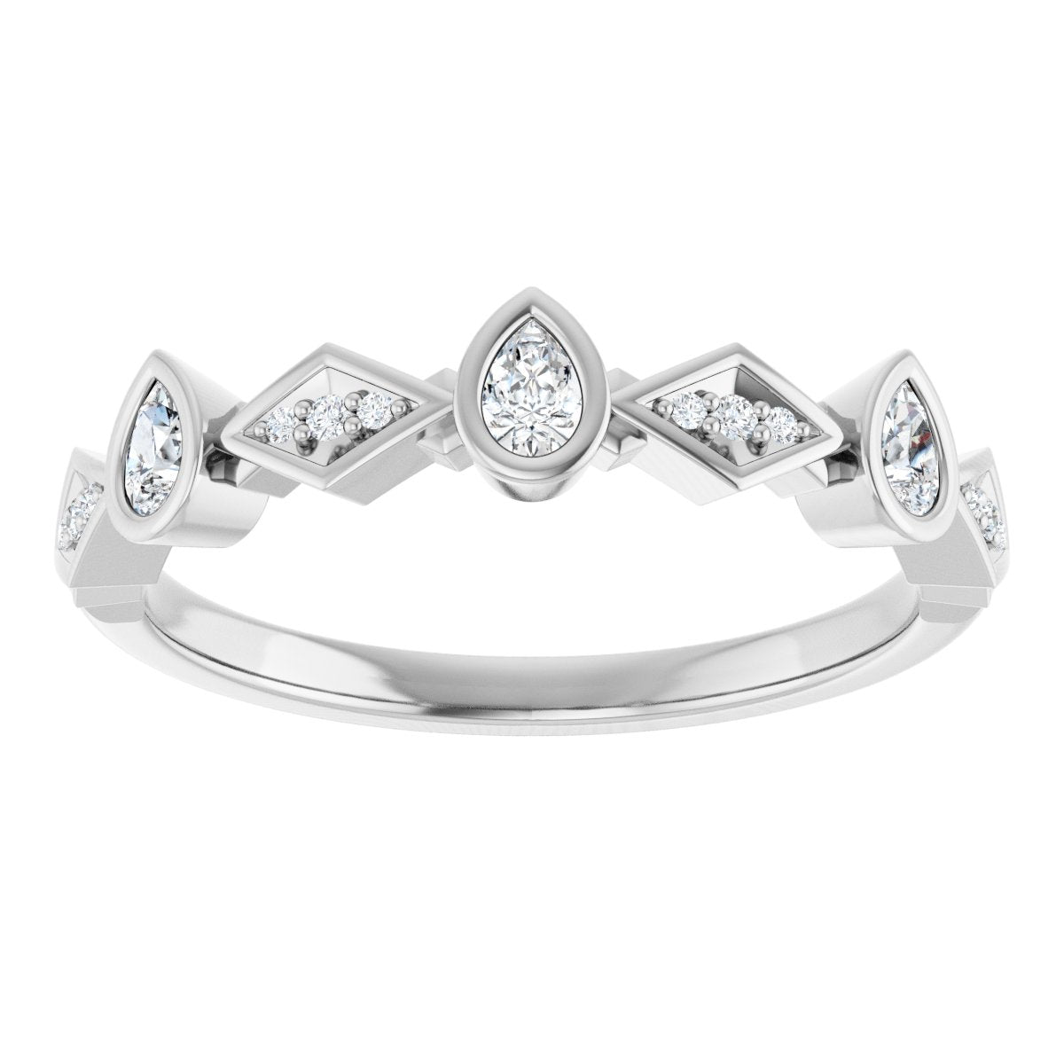 Pear Shaped Anniversary Band