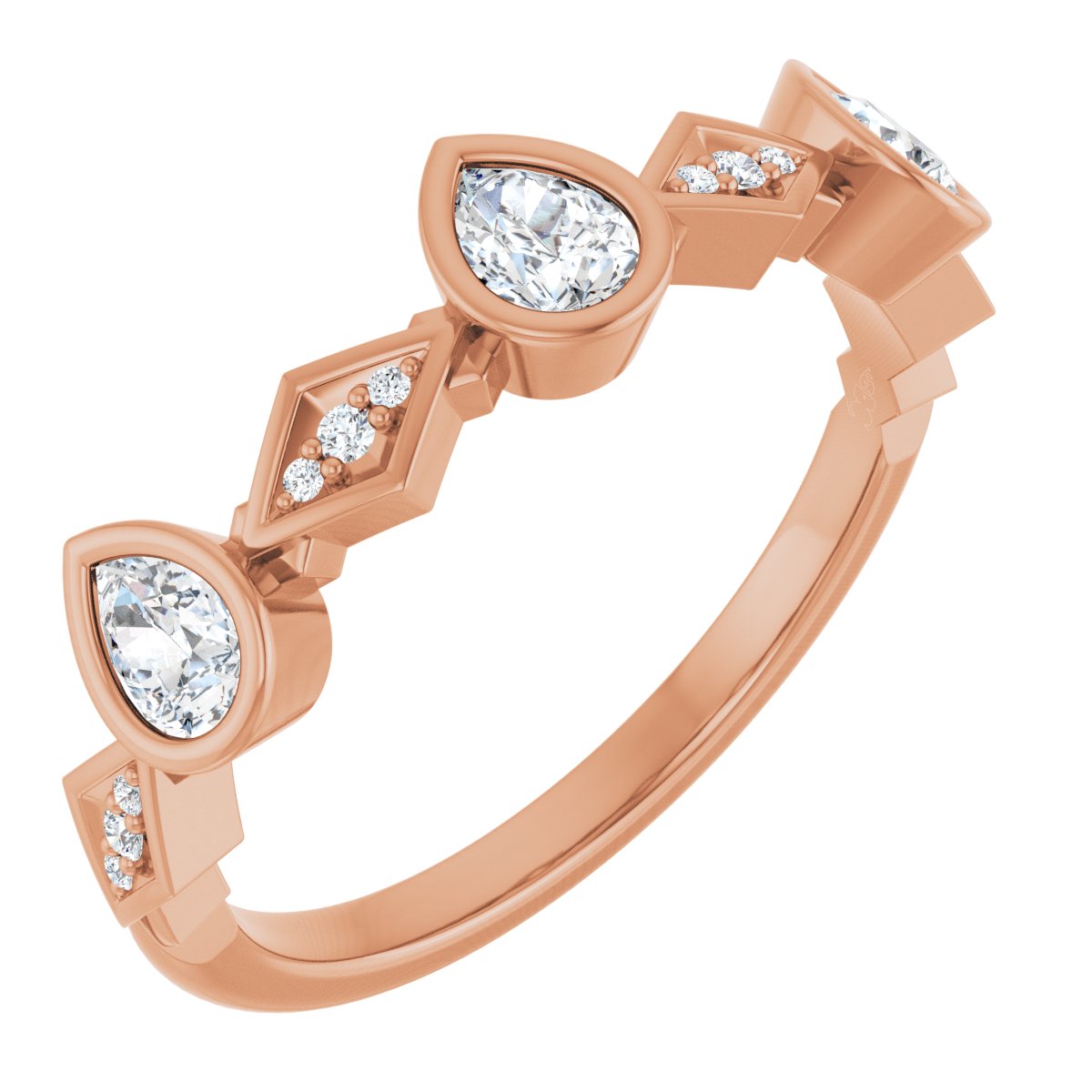 Pear Shaped Anniversary Band