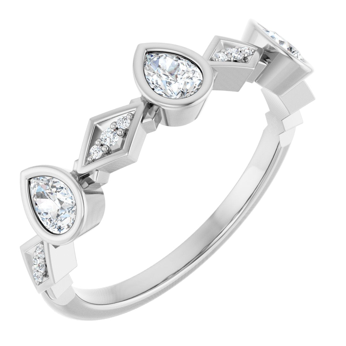 Pear Shaped Anniversary Band