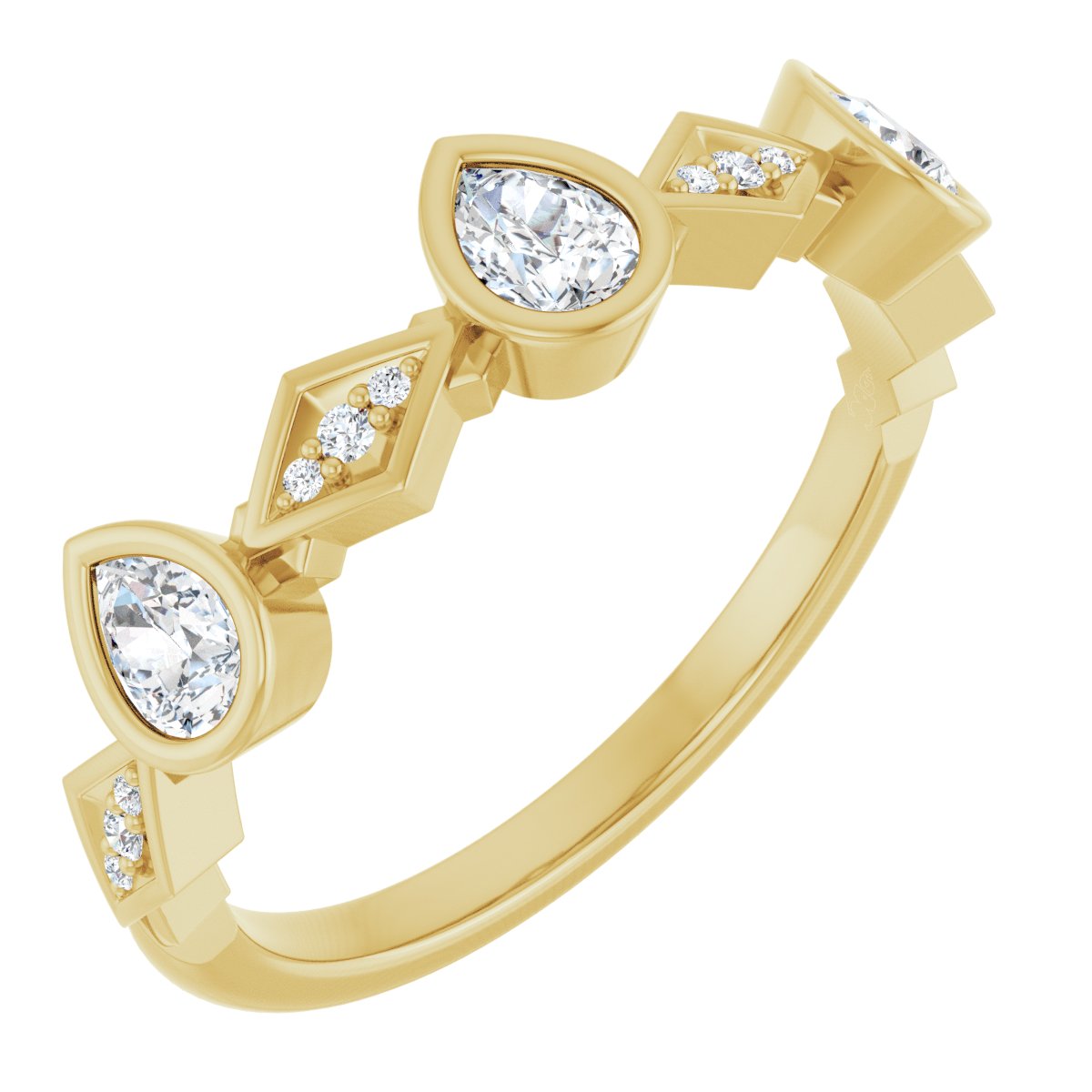 Pear Shaped Anniversary Band