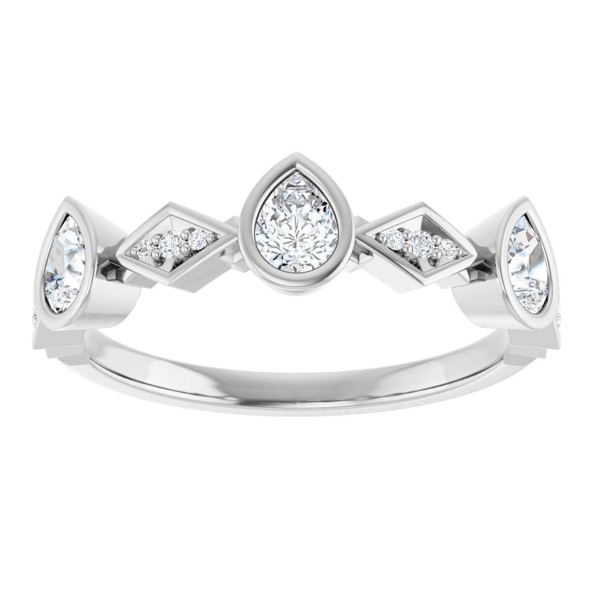 Pear Shaped Anniversary Band