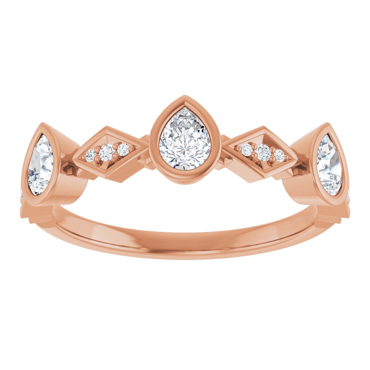 Pear Shaped Anniversary Band