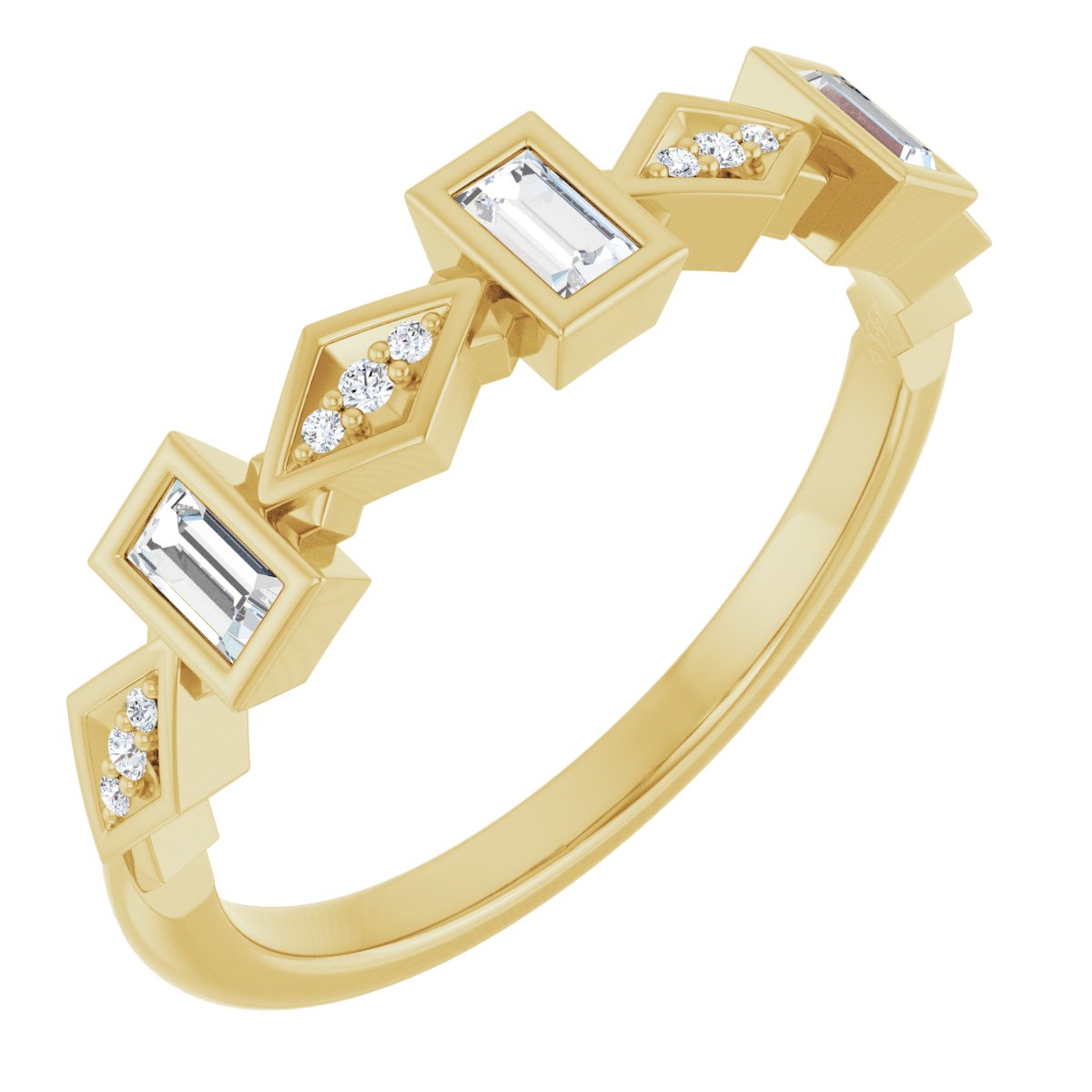 Anniversary Band  - Straight Baguette