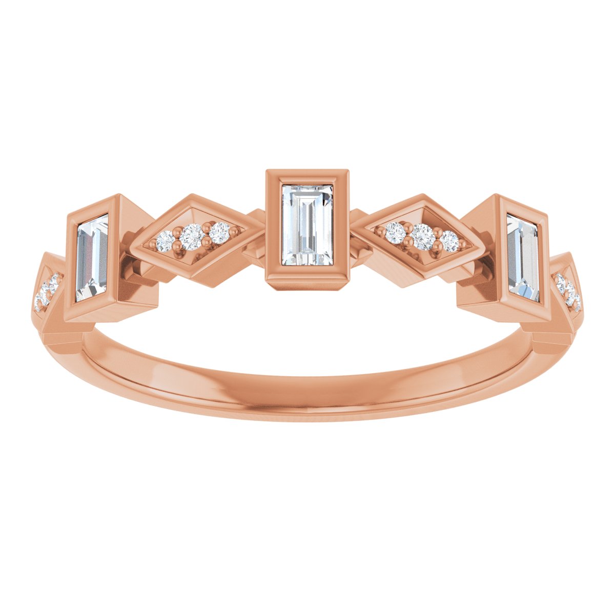 Anniversary Band  - Straight Baguette