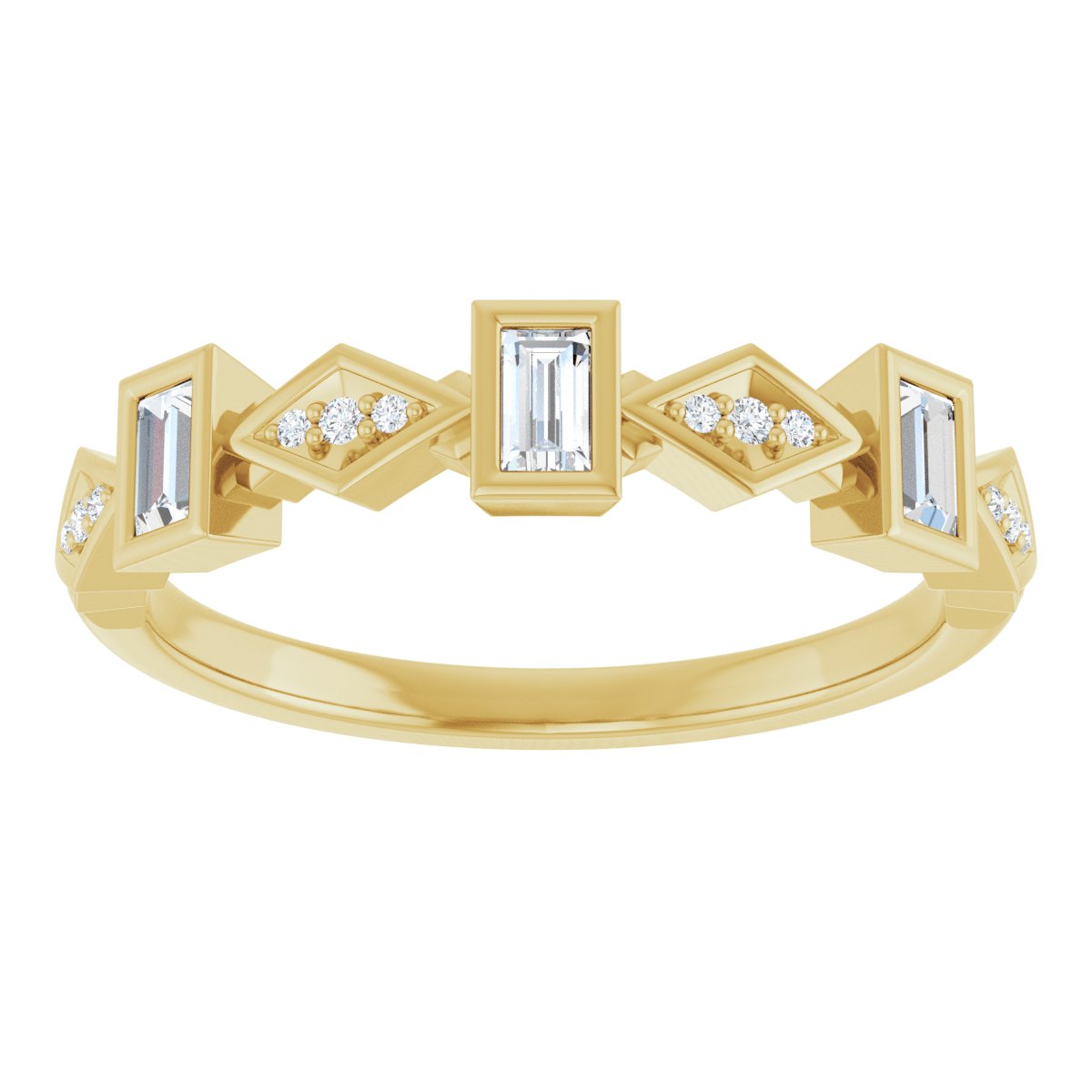 Anniversary Band  - Straight Baguette