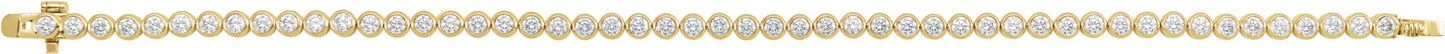 Bezel Set Lab Diamond Tennis Bracelet