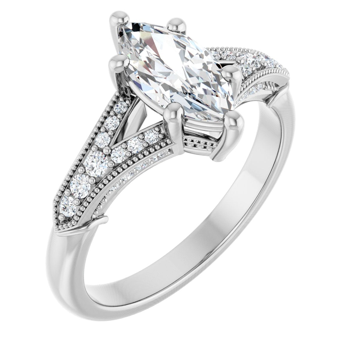 Accented Engagement Ring