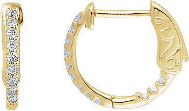 Inside-Outside Hoop Earrings - Natural Diamond