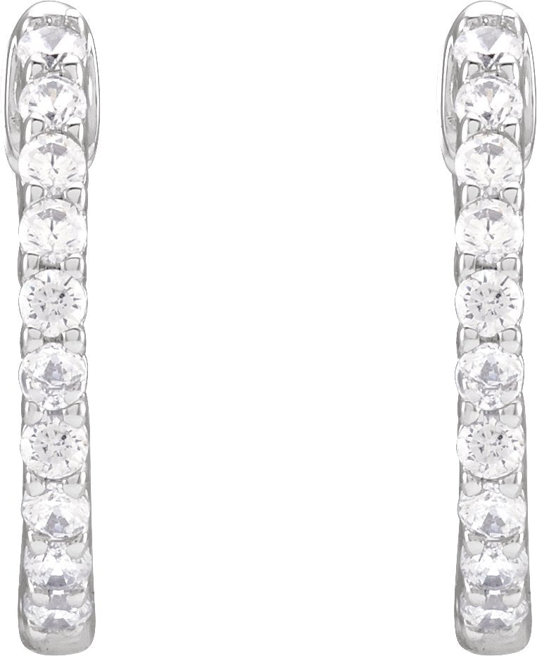 Inside-Outside Hoop Earrings - Natural Diamond