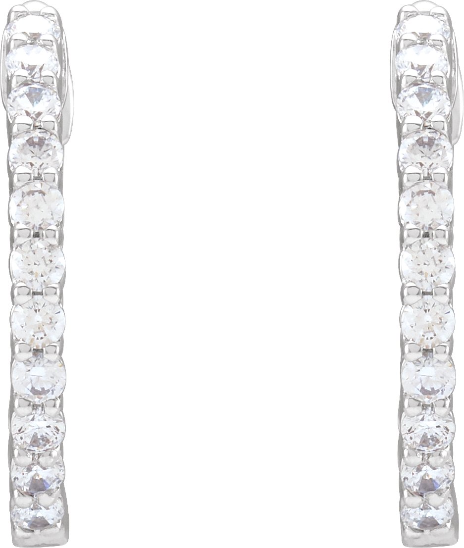 Inside-Outside Hoop Earrings - Natural Diamond