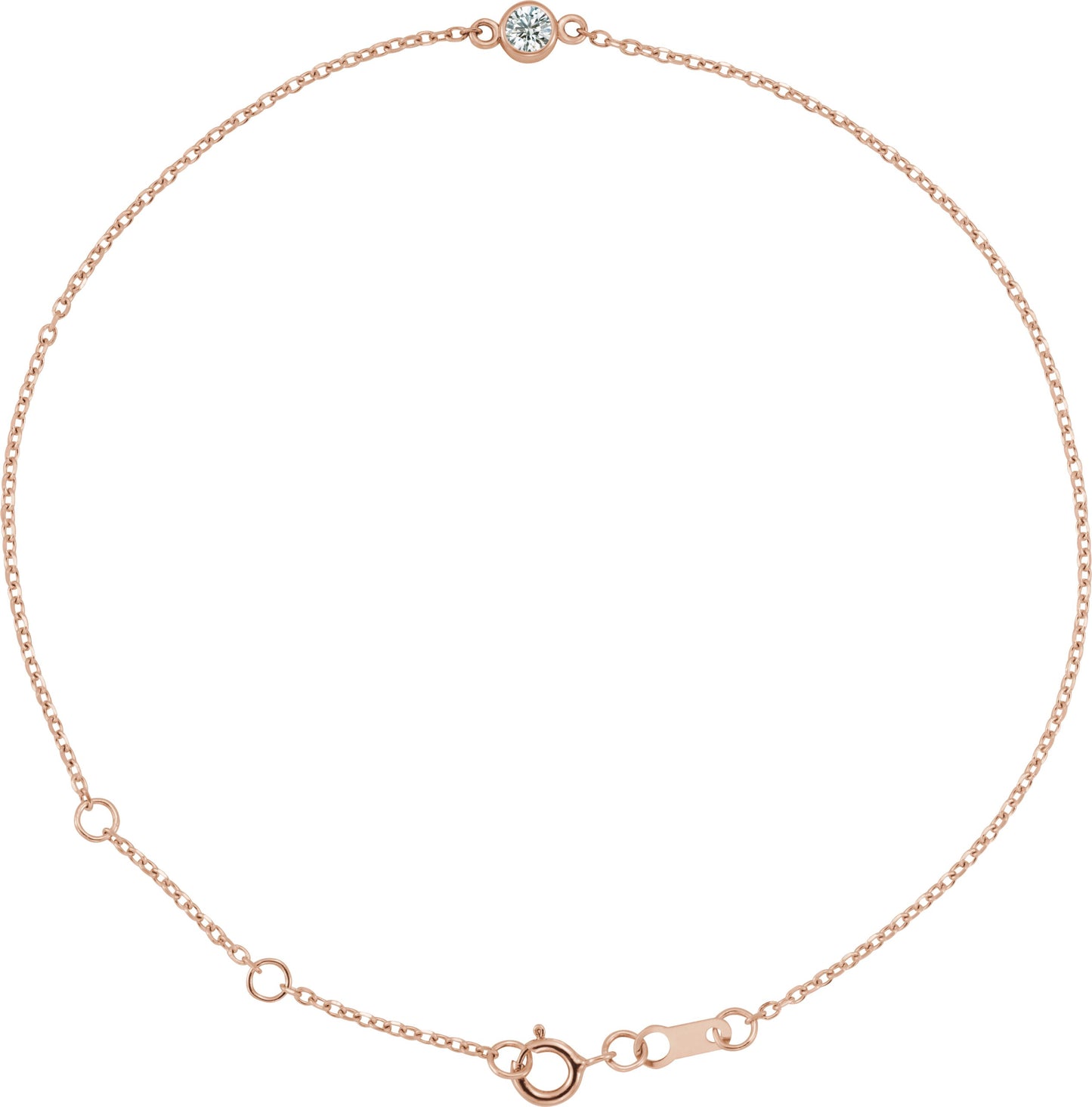 Bezel-Set Link Bracelet